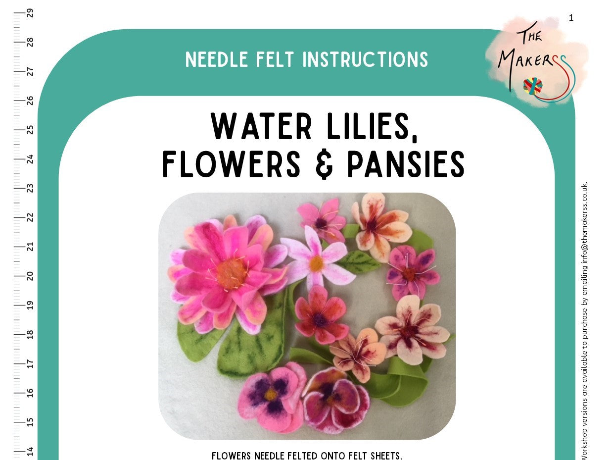 Water Lilies, Flowers & Pansies Instructions PDF - The Makerss