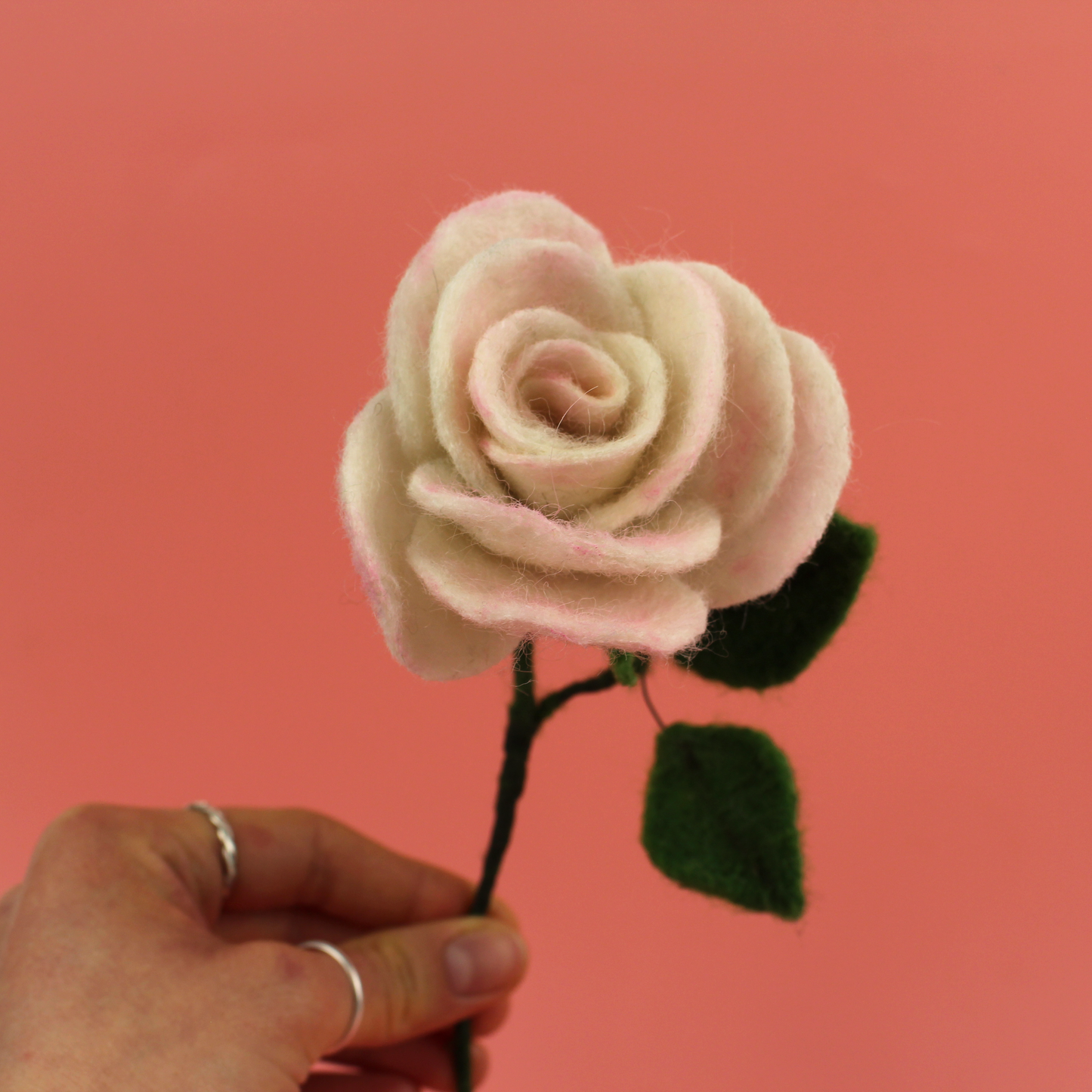 Needle Felted Realistic White Rose workshop with Steffi Stern Saturday 30th May - 10.30am - The Makerss