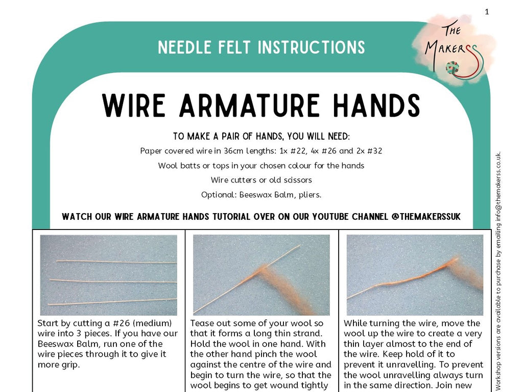 Hands with Fingers (using armature) Instructions PDF - The Makerss