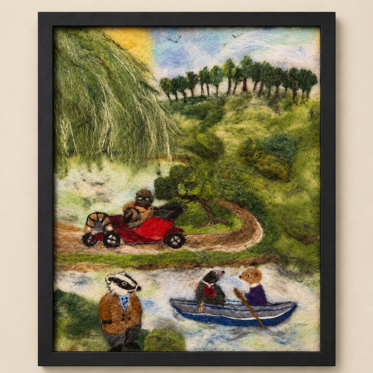 Advent Project By the Riverside - A3 needle felted landscape - The Makerss