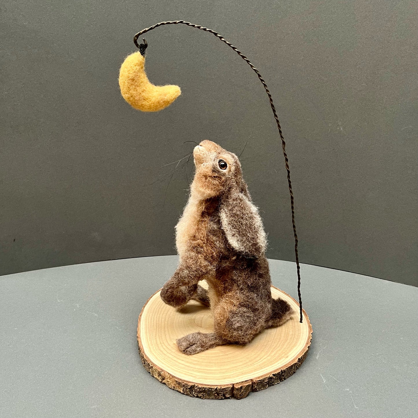 Moon Gazing Hare Needle Felting Workshop with Artist Agnese Davies Saturday 12th April - The Makerss