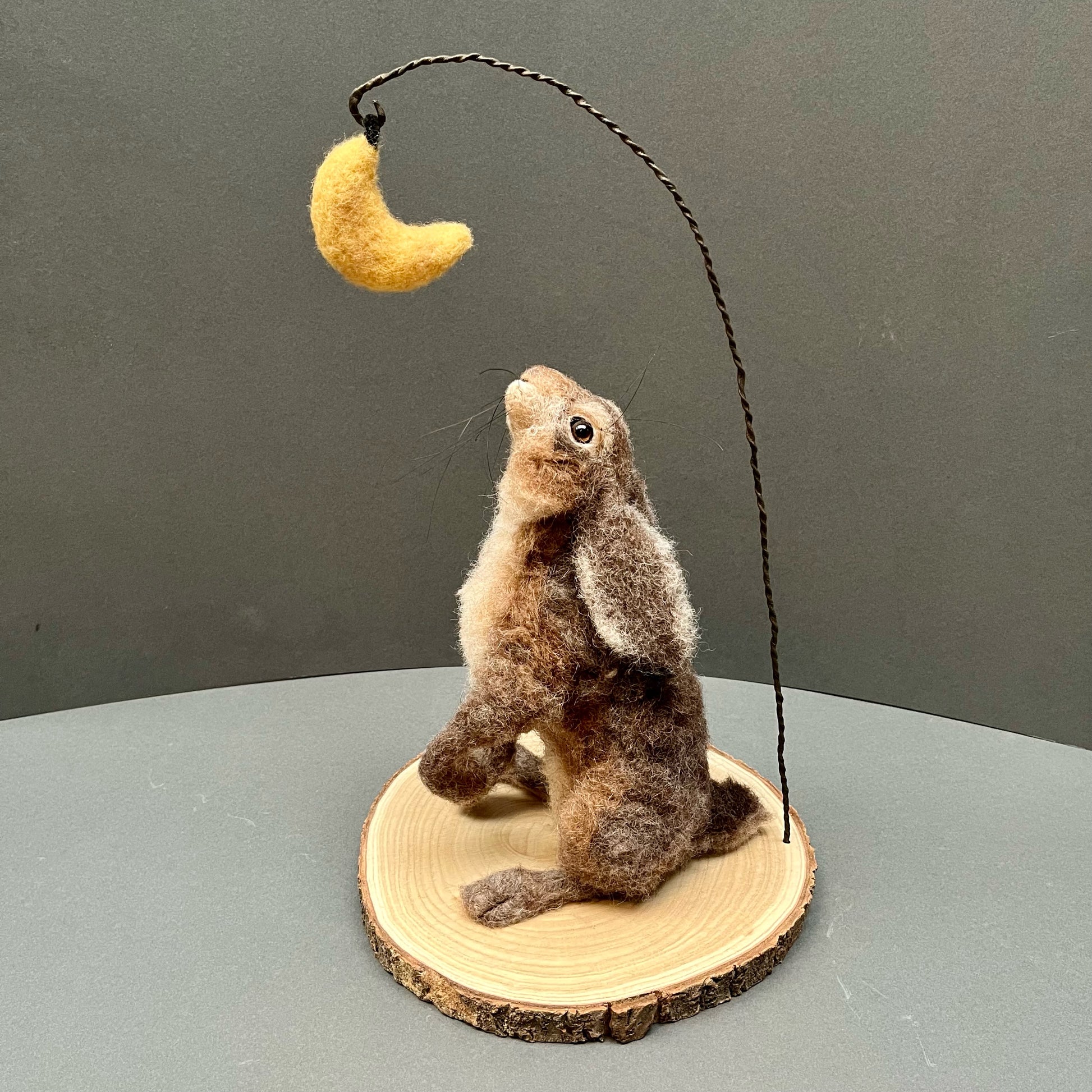 Moon Gazing Hare Needle Felting Workshop with Artist Agnese Davies Saturday 12th April - The Makerss