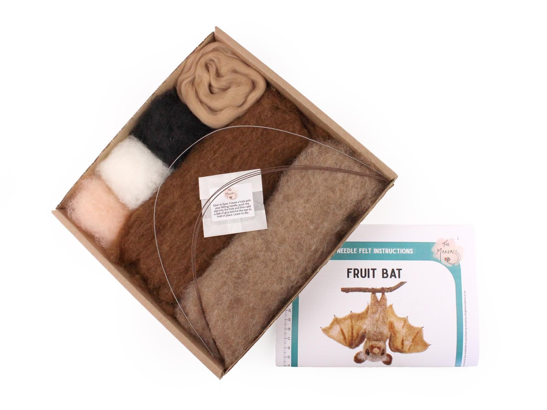 Fruit Bat Needle Felt Pack - with or without tools - The Makerss