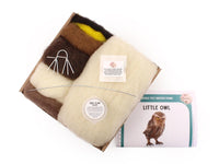 Little Owl Needle Felt Pack (Life Size) - with or without tools - The Makerss