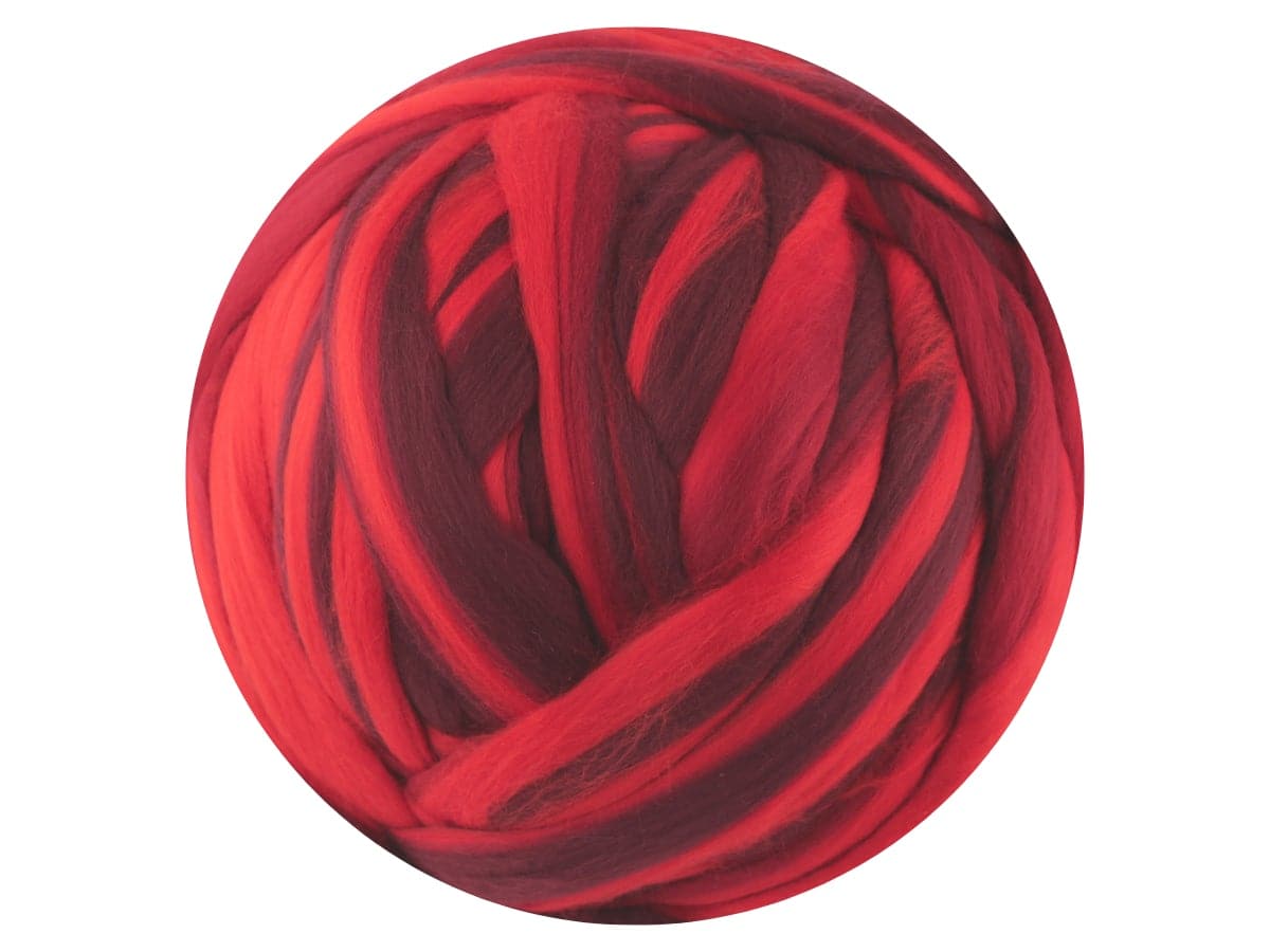 Red Tones Australian Merino Tops - The Makerss