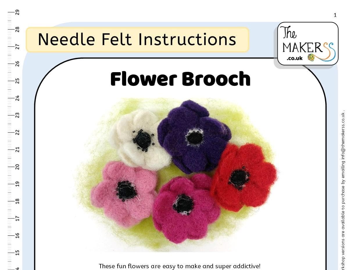Flower Brooch Instructions PDF - The Makerss