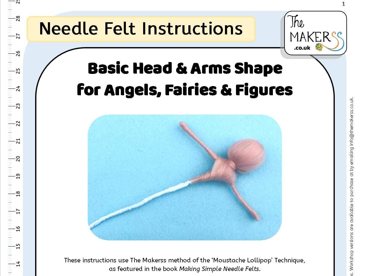 Basic Head & Arms Shape Instructions PDF (for Angels, Fairies & Figures) - The Makerss