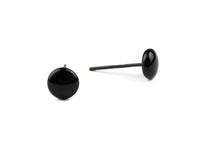 Black Easy Glue-In Glass Eyes 3 - 9 mm options - The Makerss