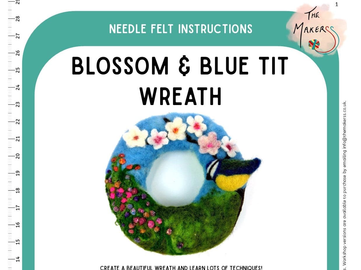 Blossom & Blue Tit Wreath Instructions PDF - The Makerss