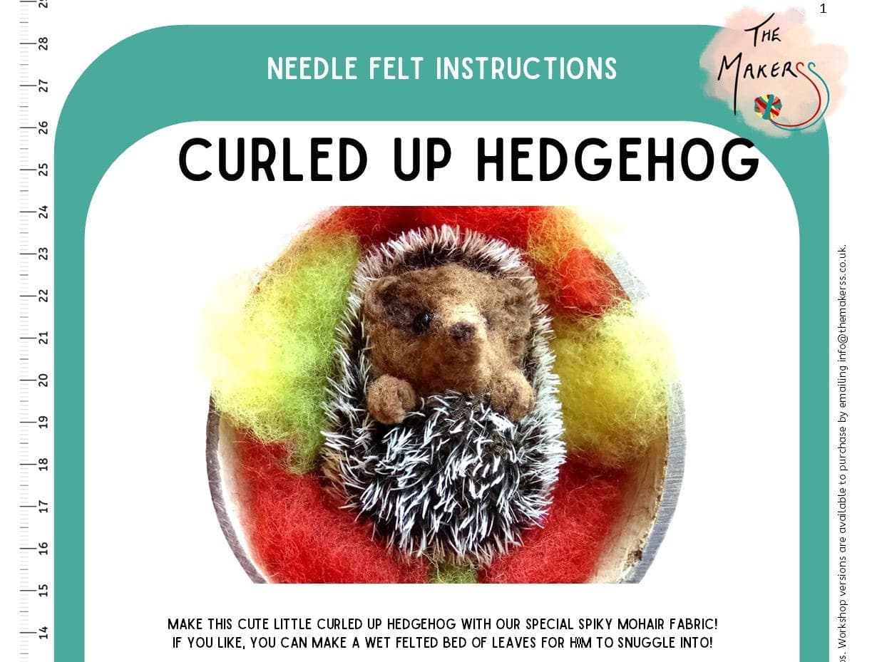 Curled Up Hedgehog Instructions PDF - The Makerss