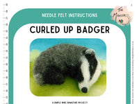 Curled Up Badger Instructions PDF - The Makerss