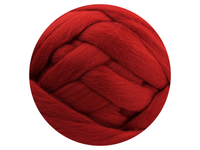 Deep Red Tops - dyed South American Merino - various weights - The Makerss