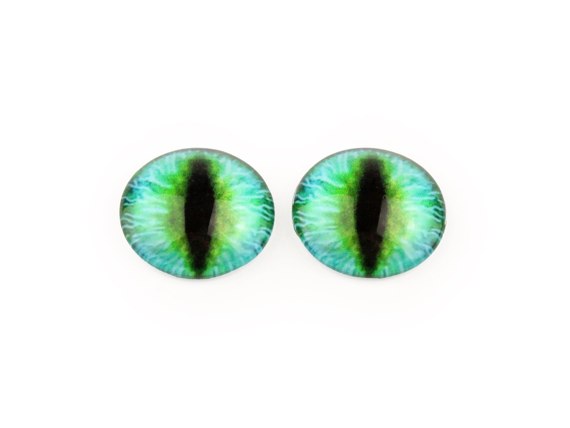 Dragon Glue-On Glass Eyes - Green - The Makerss