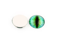 Dragon Glue-On Glass Eyes - Green - The Makerss