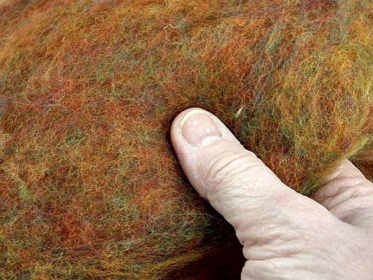 Dragon Mix - variegated dyed NZ Merino carded wool batts - various weights - The Makerss