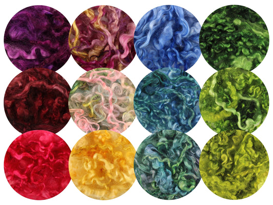 Hand Dyed Teeswater Curls 10g - various colours - The Makerss