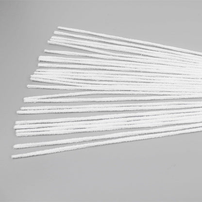 Zzkiyex White Pipe Cleaners, 100psc Pipe Cleaners Craft Supplies