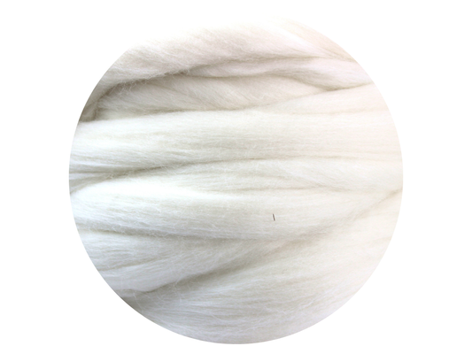 White Extra Fine Merino Tops - natural undyed - various weights - The Makerss