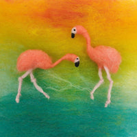 Flamingo dyed Mountain Sheep carded wool batts - various weights - The Makerss