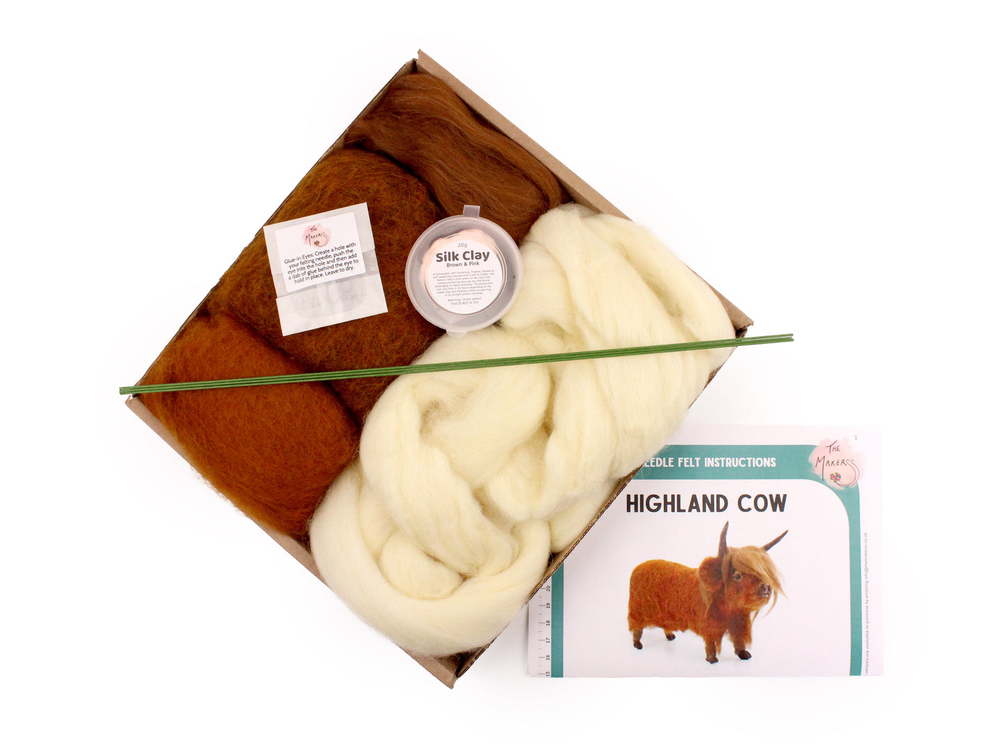 Highland Cow Needle Felt Pack - with or without tools - The Makerss