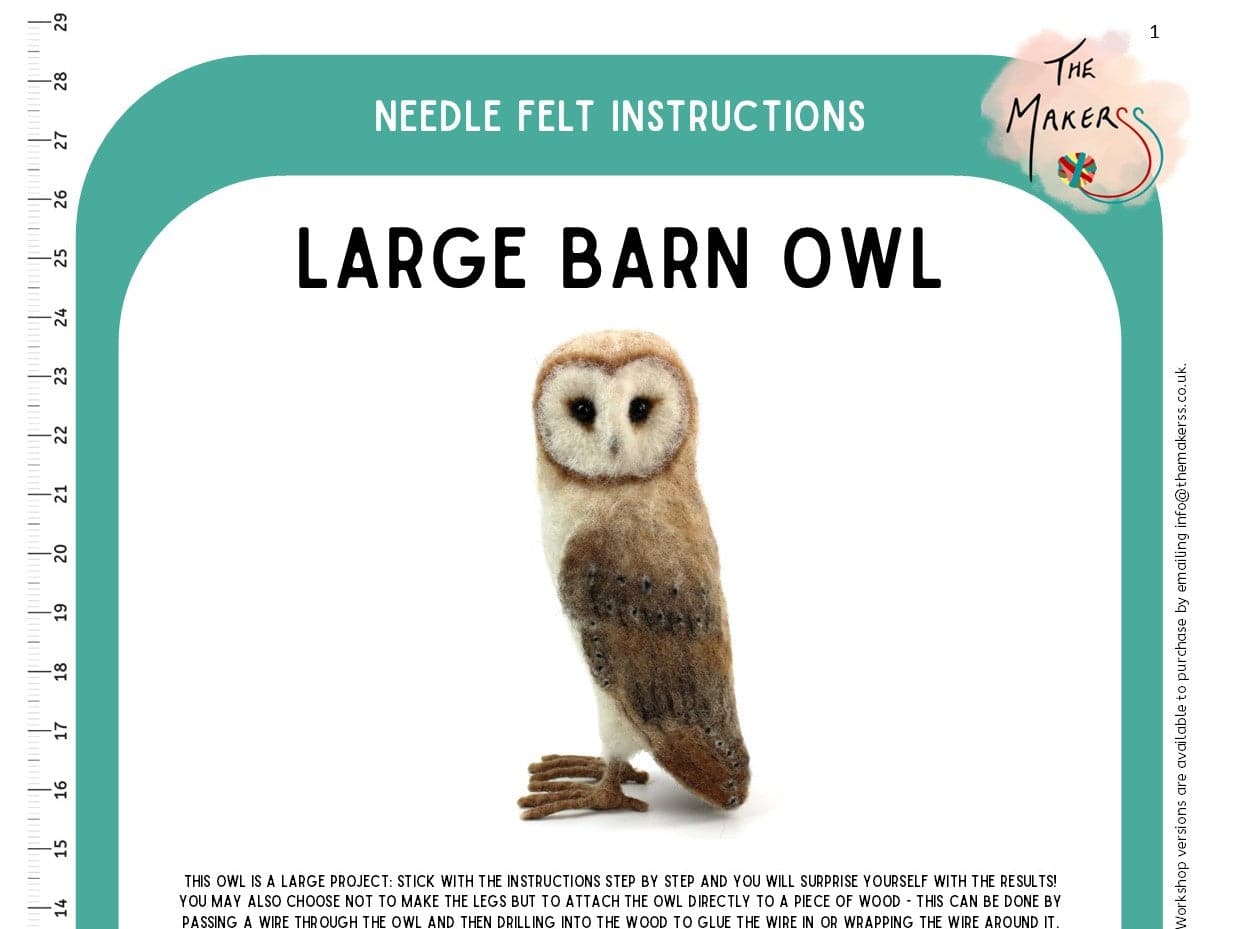 New and Improved - Large Barn Owl Instructions PDF - The Makerss