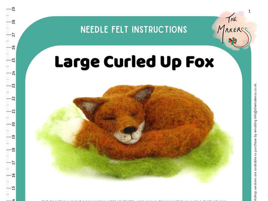 Large Curled Up Fox Instructions PDF - The Makerss