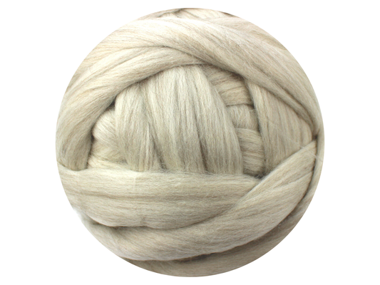 Light Grey Australian Merino Natural Tops - various weights - The Makerss