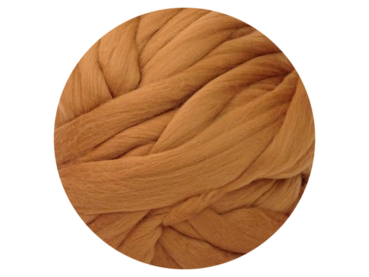 Medium Brown Tops - dyed, fine Australian Merino tops - The Makerss