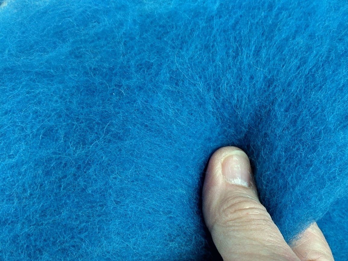 Medium Blue - dyed New Zealand Merino carded wool batts - various weights - The Makerss