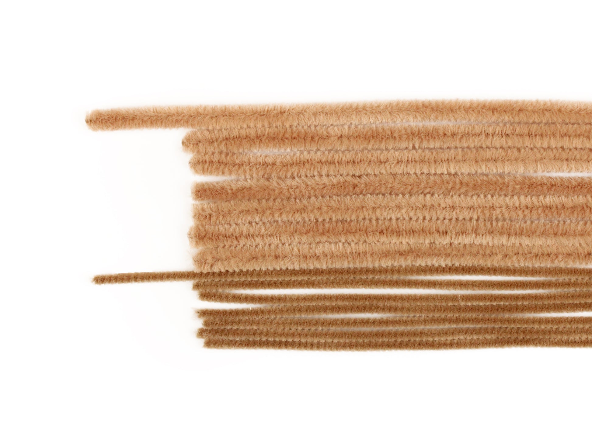 Mixed Beige Pipe Cleaners x 14 - (x7 Fluffy Beige, 7x Beige) - The Makerss