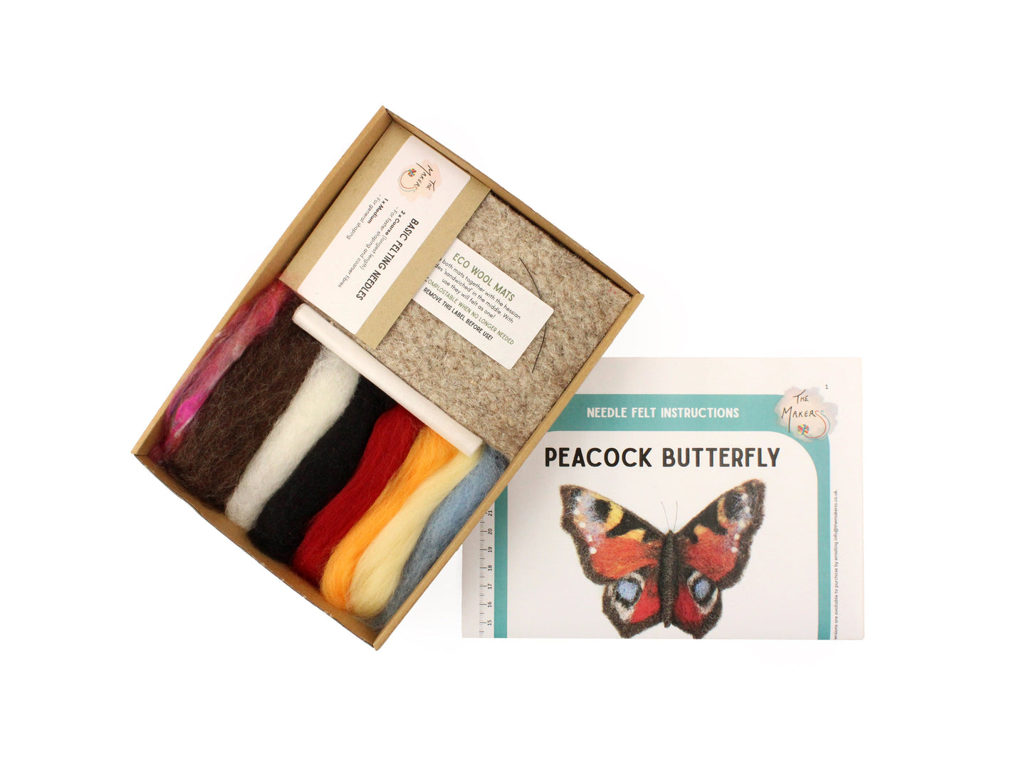 Peacock Butterfly Small Needle Felt Kit - The Makerss