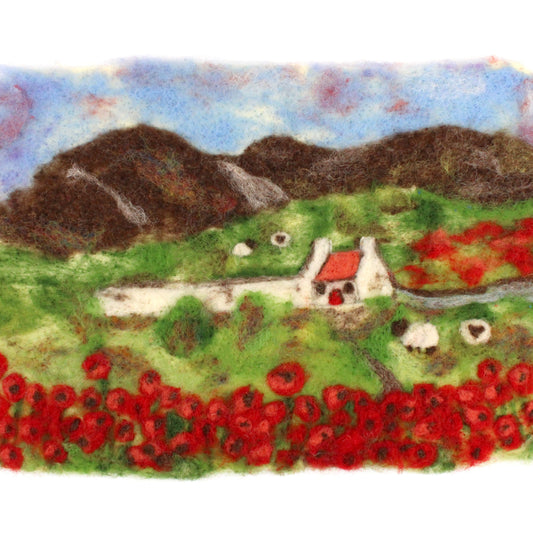 Poppy Landscape Needle Felt Kit - The Makerss