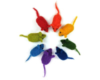 Rainbow Mix x 8 colours - New Zealand Merino & Mountain Sheep dyed wool batts, 80g - The Makerss