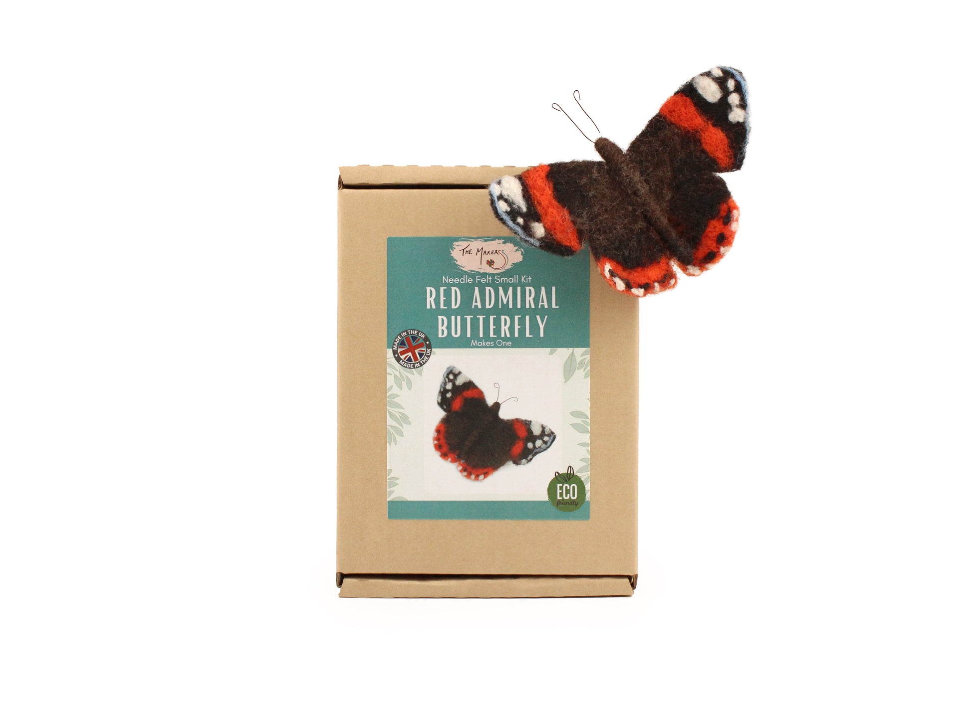 Red Admiral Butterfly Small Needle Felt Kit - The Makerss