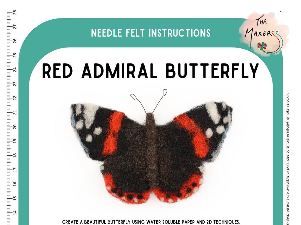Red Admiral Butterfly Instructions PDF - The Makerss