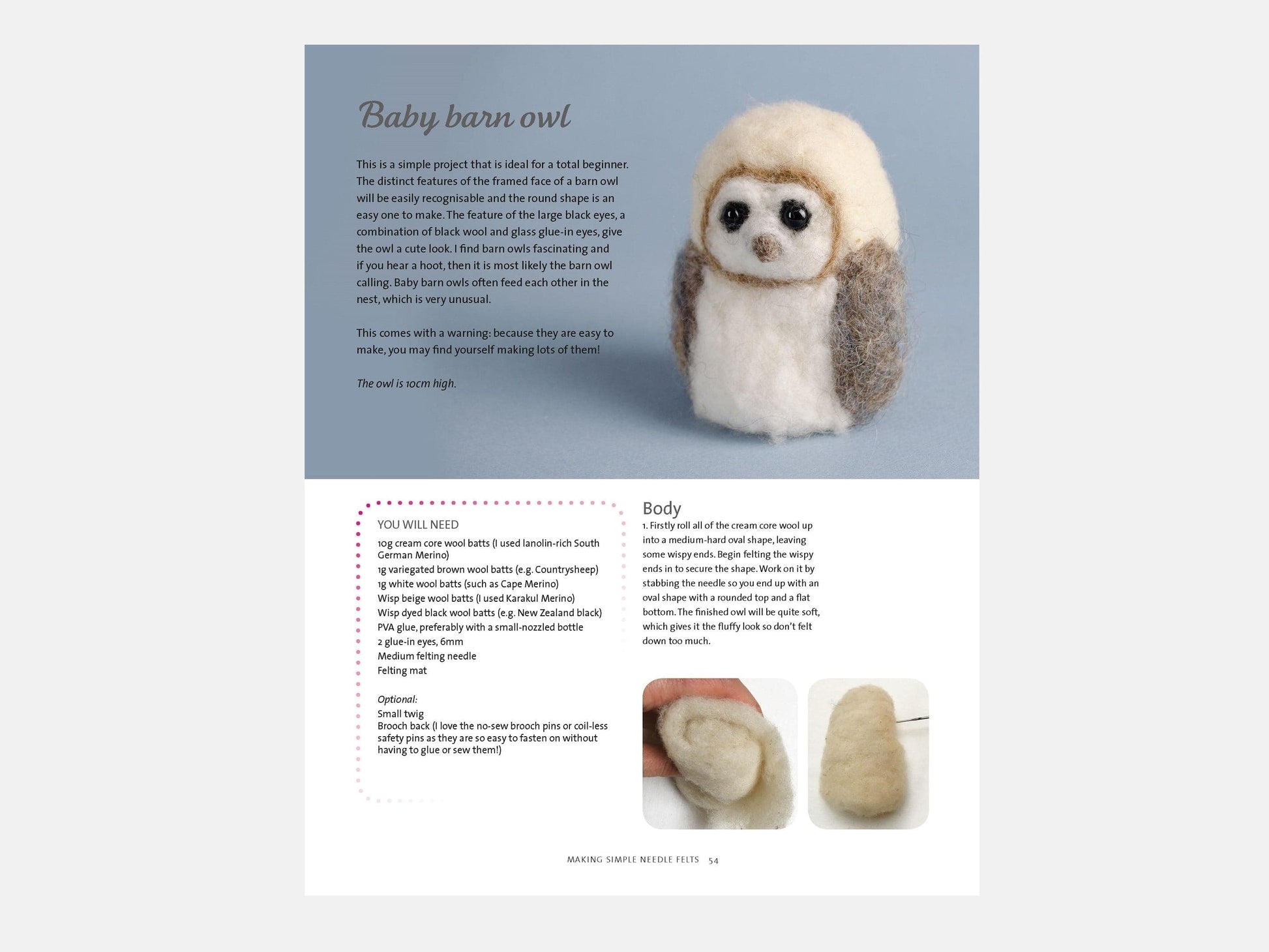 Making Simple Needle Felts Book (signed copy) - over 40 seasonal projects - The Makerss