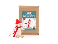 Skiing Mouse Small Needle Felt Kit - The Makerss