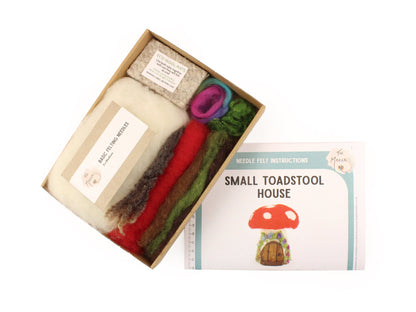 Small Toadstool House Small Needle Felt Kit - The Makerss