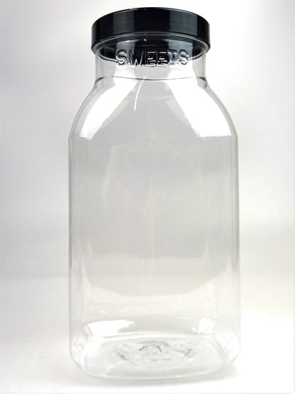 Clear Plastic Sweetie Jar - Empty - The Makerss