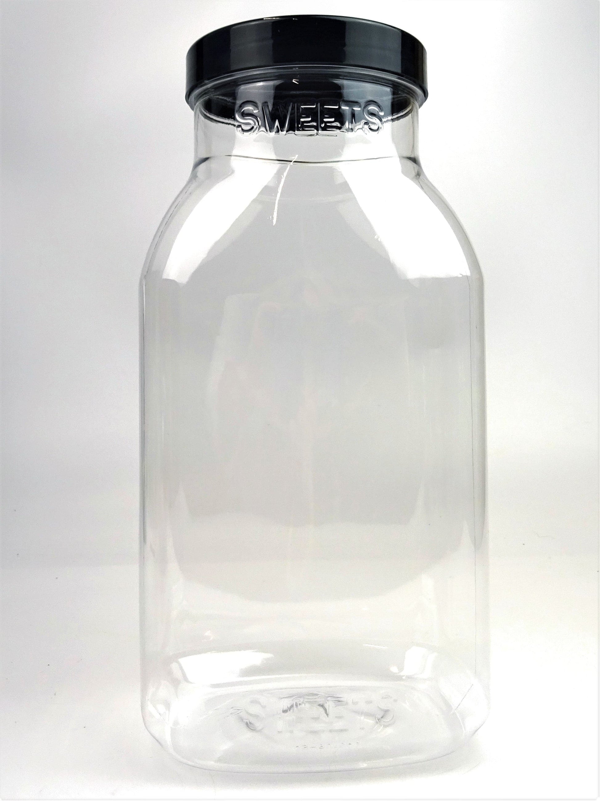 Clear Plastic Sweetie Jar - Empty - The Makerss