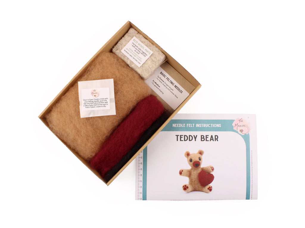 Teddy Bear Needle Felt Kit The Makerss