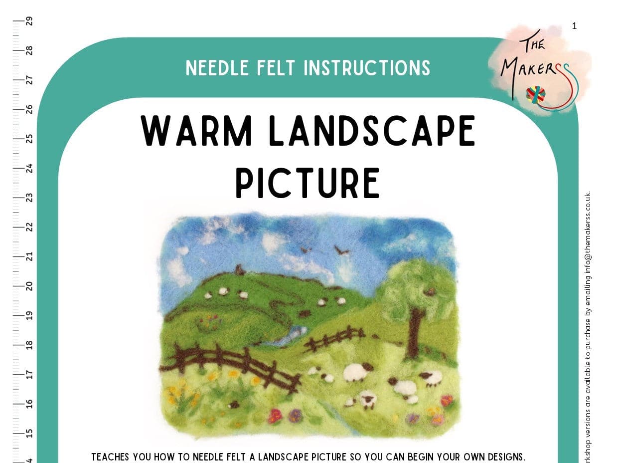 Warm Landscape Picture Instructions PDF - The Makerss