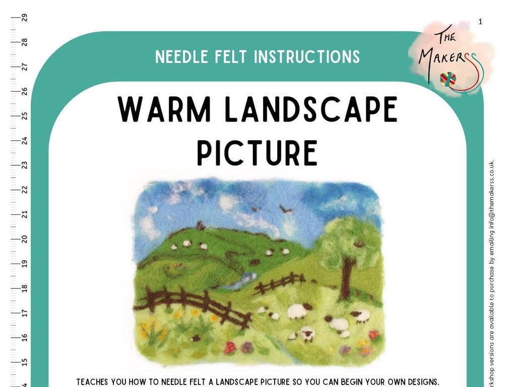 Warm Landscape Picture Instructions PDF - The Makerss
