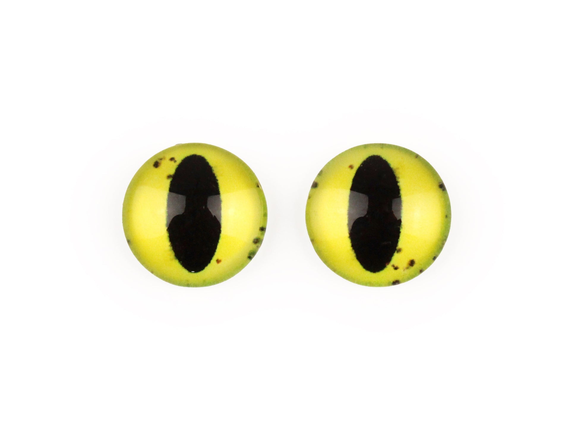 Yellow-Green Glue-On Glass Eyes - The Makerss