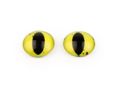 Yellow-Green Glue-On Glass Eyes - The Makerss