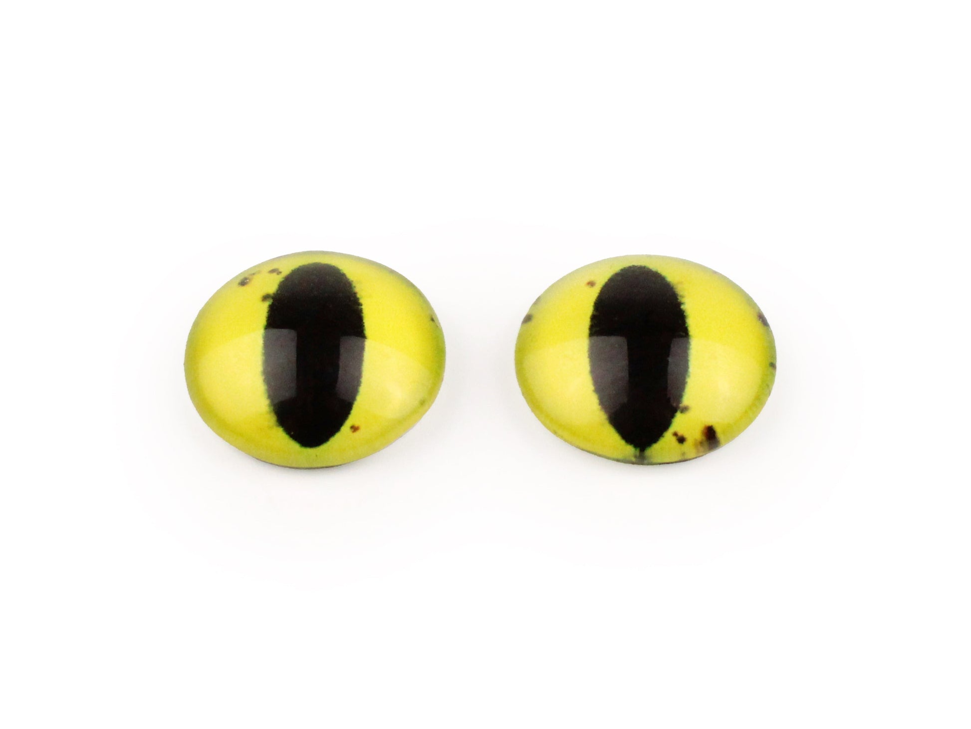 Yellow-Green Glue-On Glass Eyes - The Makerss