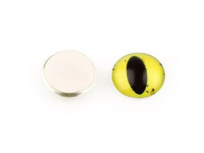 Yellow-Green Glue-On Glass Eyes - The Makerss