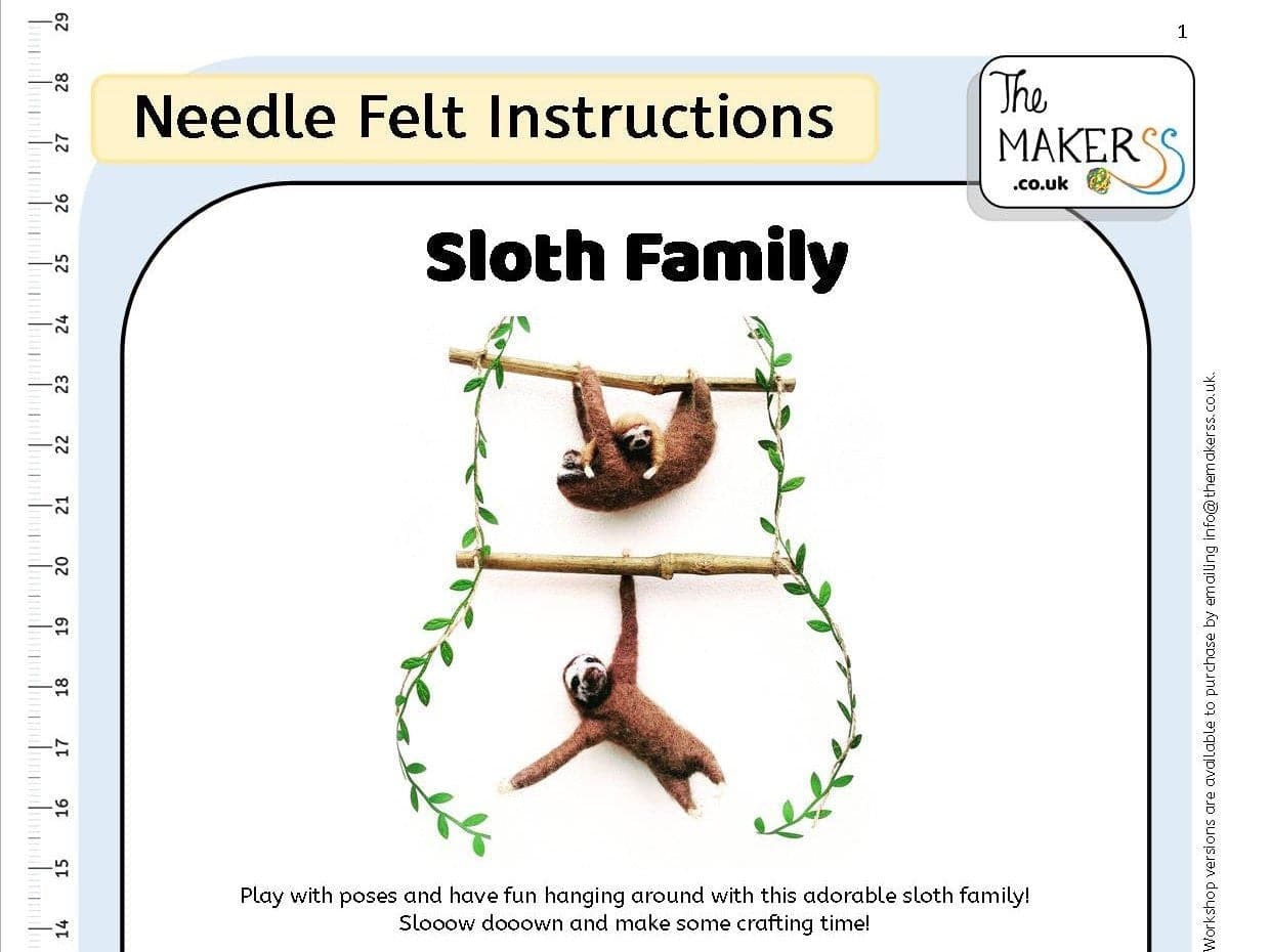 Sloth Family Instructions PDF - The Makerss