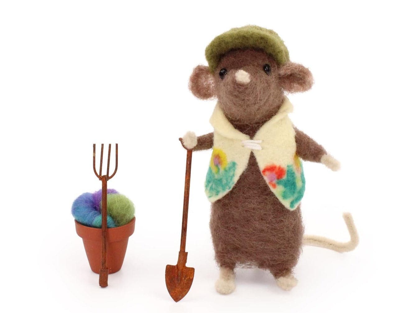 Gardening Mouse Small Needle Felt Kit - The Makerss