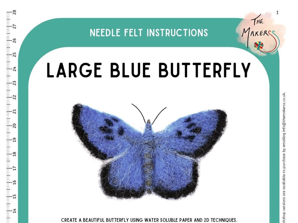 Large Blue Butterfly Instructions PDF - The Makerss